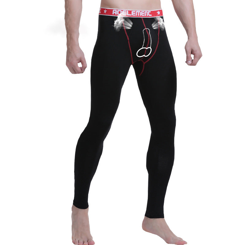 Men's 2 in 1 Colorful Dual Pouch Thermal Leggings