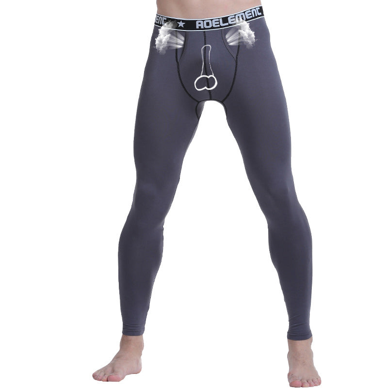 Men's 2 in 1 Colorful Dual Pouch Thermal Leggings