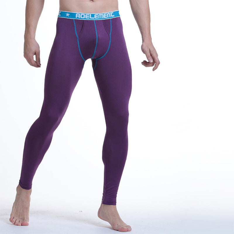 Men's 2 in 1 Colorful Dual Pouch Thermal Leggings