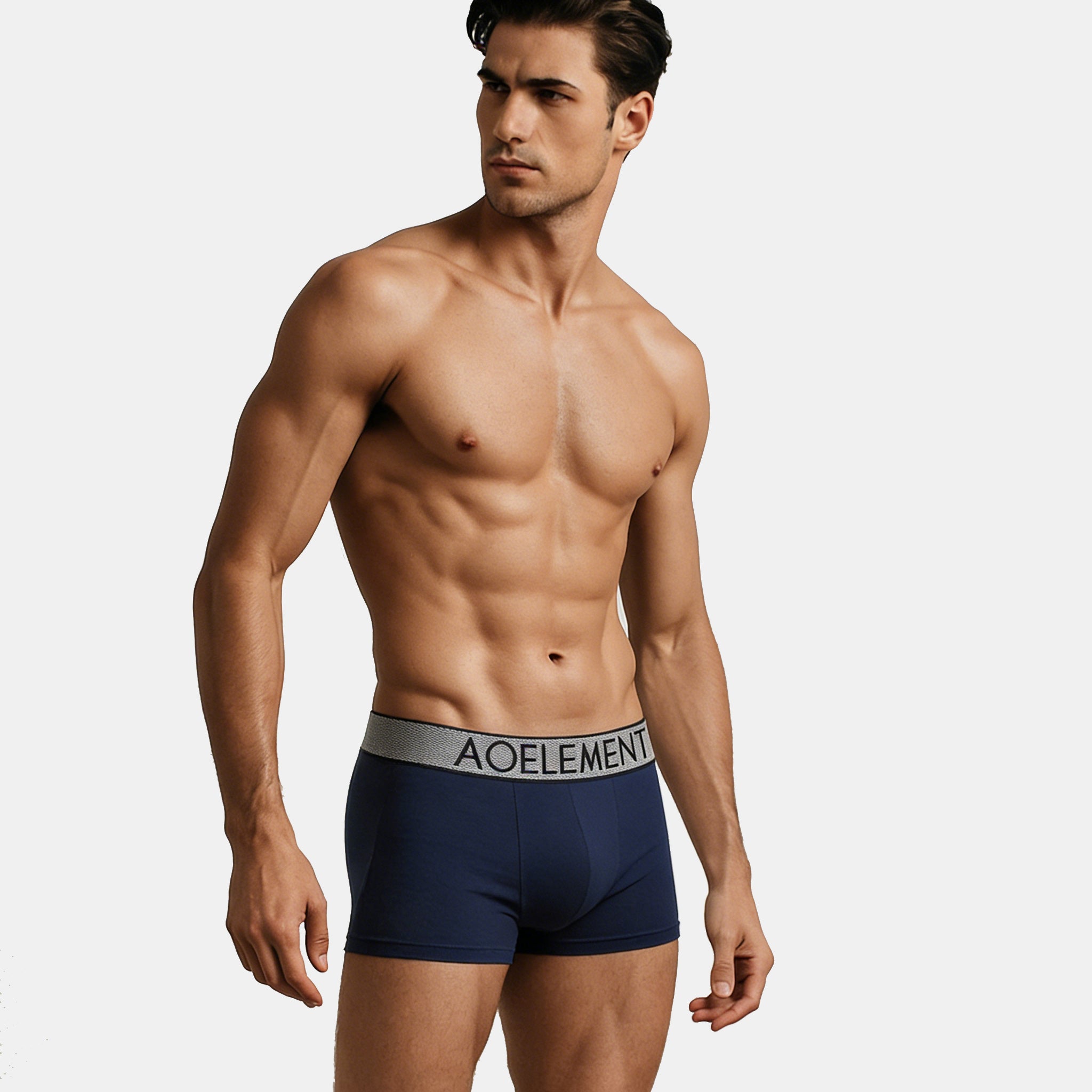 Aoelement Men's U Shaped Pouch Trunks-3 Pack