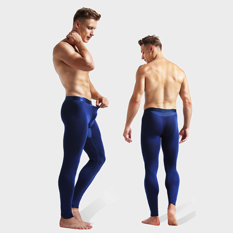 Men's 2-in-1 Kangaroo Dual Pouch Thermal Leggings