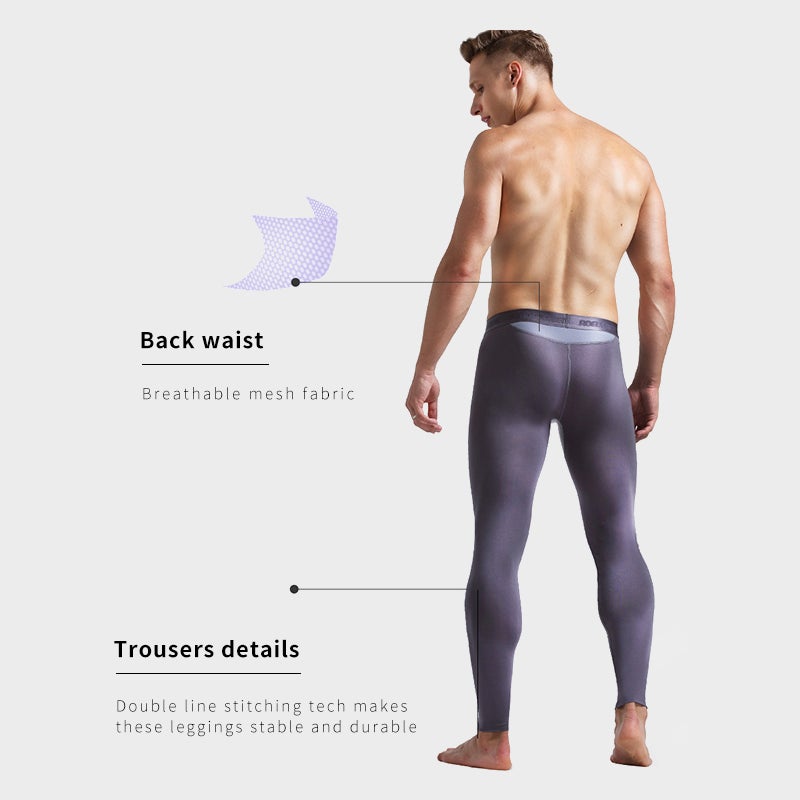 Men's 2-in-1 Kangaroo Dual Pouch Thermal Leggings