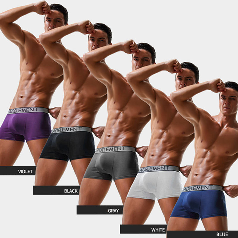 Aoelement Men's U Shaped Pouch Trunks-3 Pack