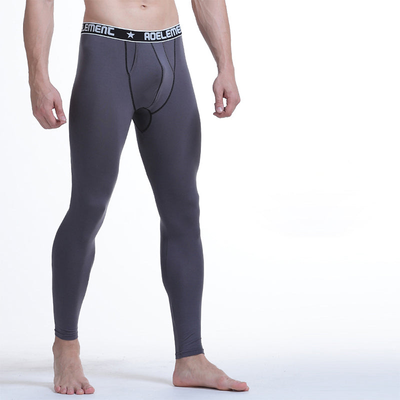 Men's 2 in 1 Colorful Dual Pouch Thermal Leggings