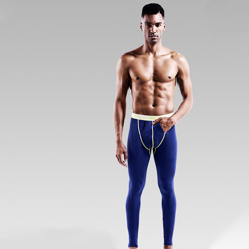 Men's 2 in 1 Colorful Dual Pouch Thermal Leggings