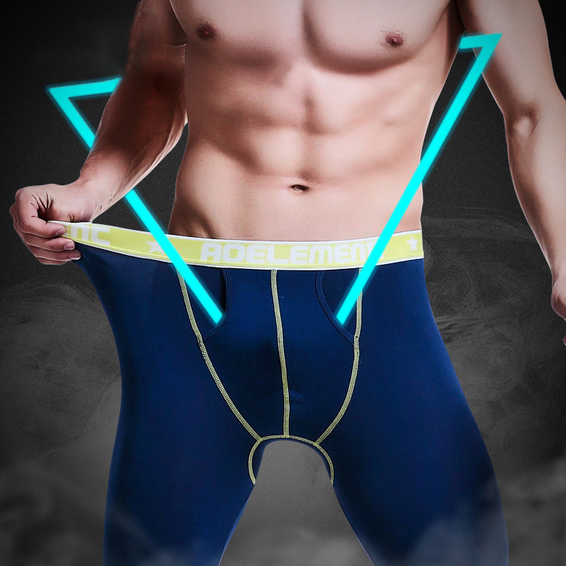 Men's 2 in 1 Colorful Dual Pouch Thermal Leggings