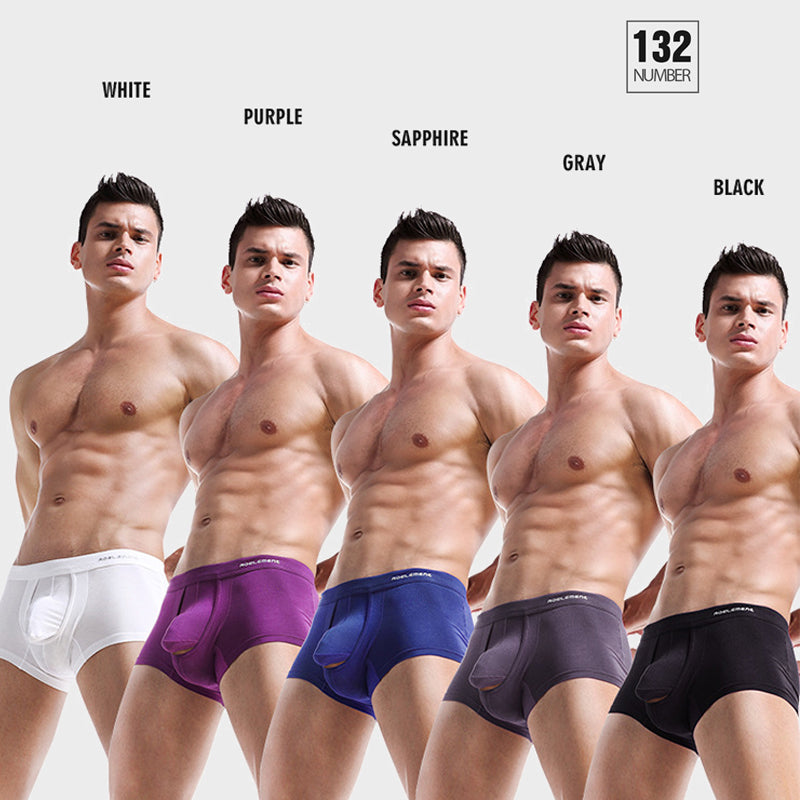 Men's Elephant Nose Dual Pouch Trunks