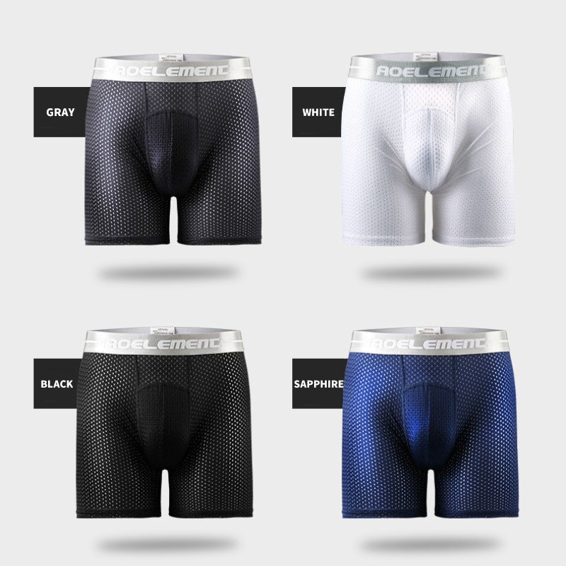 Aoelement Mesh Boxer brief With U Convex Pouch-3 Pack