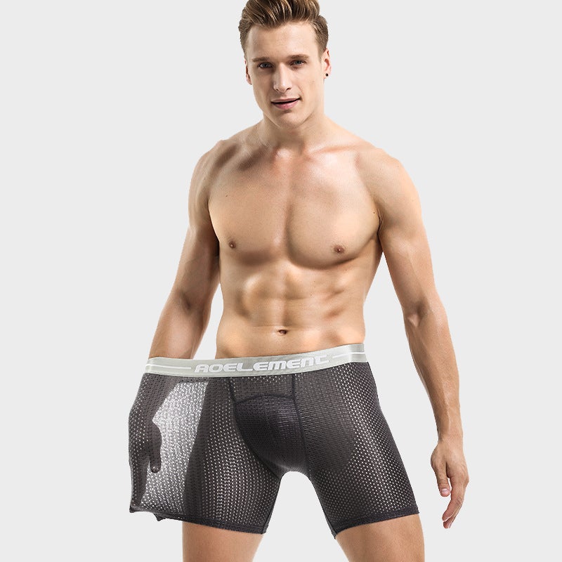 Aoelement Mesh Boxer brief With U Convex Pouch-3 Pack
